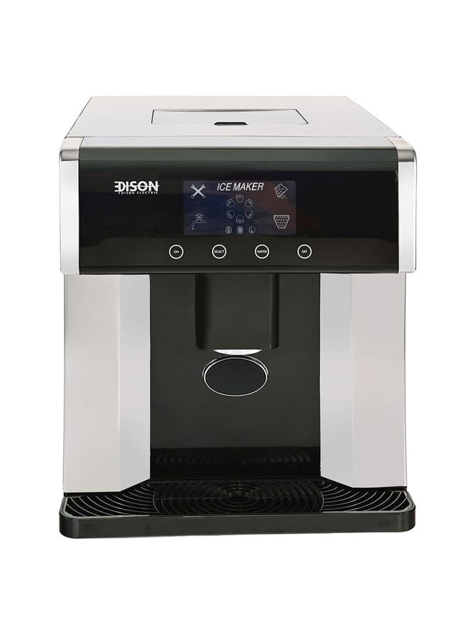 EDISON Edison Ice Maker And Water Dispenser, 1.8 Liter - Black Silver  - Image 1