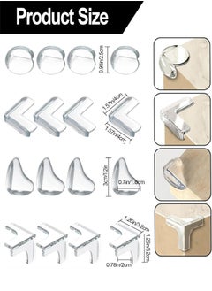 Generic Table Edge Protector, 16 Pcs Transparent Corner Protector, Corner Safety Guards for to Cover Sharp Furniture, Table Edges, Cupboard, Stool Corners  - Image 2
