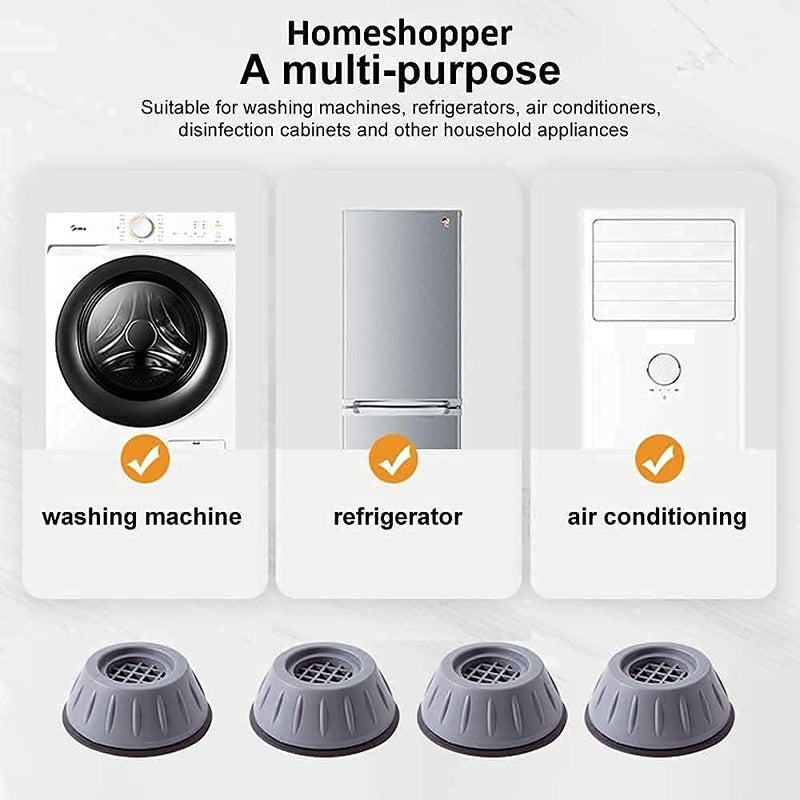 Magical Anti Vibration Pads for Washing Machine with Suction Cup for Washing Machines Fridge Dryer Levelling Feet Anti-Walk, Anti-Skid,Anti-Vibration and Noise Cancellation (4 Pack) (10 cm x 15 cm)  - Image 4