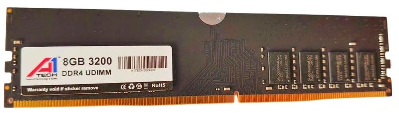 A1TECH 8GB DDR4 3200MHz1Rx8 Desktop Boost Computer Speed and Performance Memory, (3 Years Warranty) - Image 1