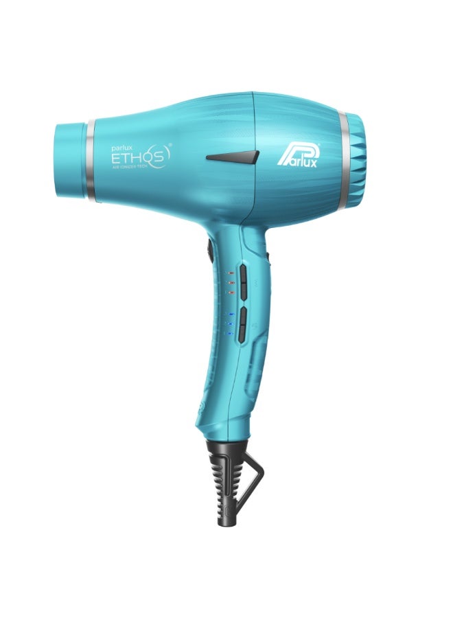 Parlux ETHOS Hair Dryer Air Ionizer Tech [European Plug 220V] Blue 1unit - Image 1