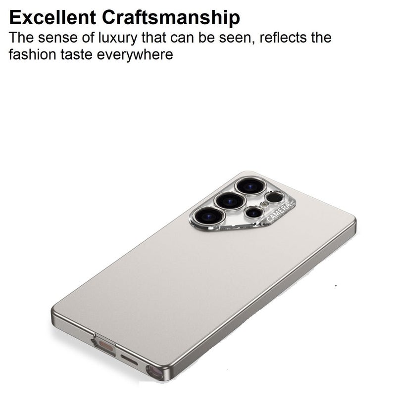 Midkart Matte Case Compatible with Samsung Galaxy S25 Ultra Release 2025 Ultra Thin Hard PC with Glossy Independent Camera Protection Cover, Beige - Image 4