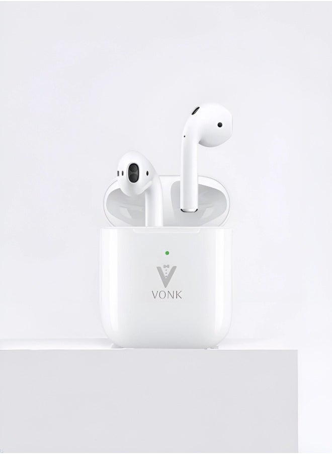 Vonk - Original Bluetooth headset from Vonk, first edition, a wireless Bluetooth headset that supports wireless charging, features clear sound and noise isolation, works on all mobile phones such as iPhone, - Image 1