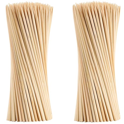 NadaKin 200 PCS Bamboo Skewers, 6 Inch Food Sticks for Appetizers, Fruit, Grilling Kebabs, Cocktail Picks for Drinks, Toothpicks Natural, Kitchen Gadget - Image 2