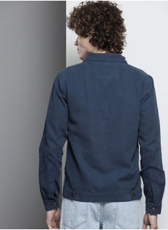 The Indian Garage Co Men Slim Fit Solid Trucker Jacket  - Image 2