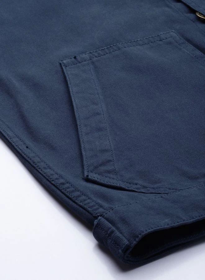 The Indian Garage Co Men Slim Fit Solid Trucker Jacket