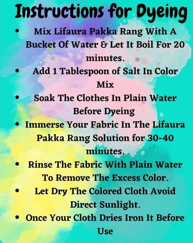 Prokart Lifaura Pakka Rang Kit Fabric Dye Includes Pack of 5 Sachets 5g Each 25g Pack 30g Dyfixer 2pair Gloves and 5 Rubber Band ShadeA28 Beige Khaki - Image 5