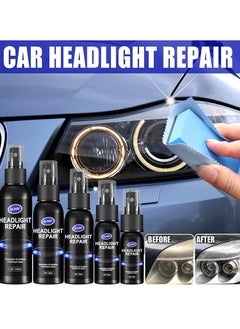 OUHOE Car Headlight Repair Fluid, Convenient Portable Auto Headlight Restoration Liquid, Long Lasting Innovative Headlight Repair Polish, Scratch Removal Spray for Head Light Lens, (1pc 20ml + Sponge)  - Image 2