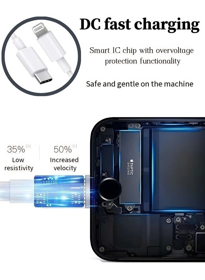 This best-selling USB-C to Lightning data cable is a 1-meter fast charging cable suitable for iPhone 11-14/iPad, etc., and compatible with various scenarios such as home/car/office. - Image 5