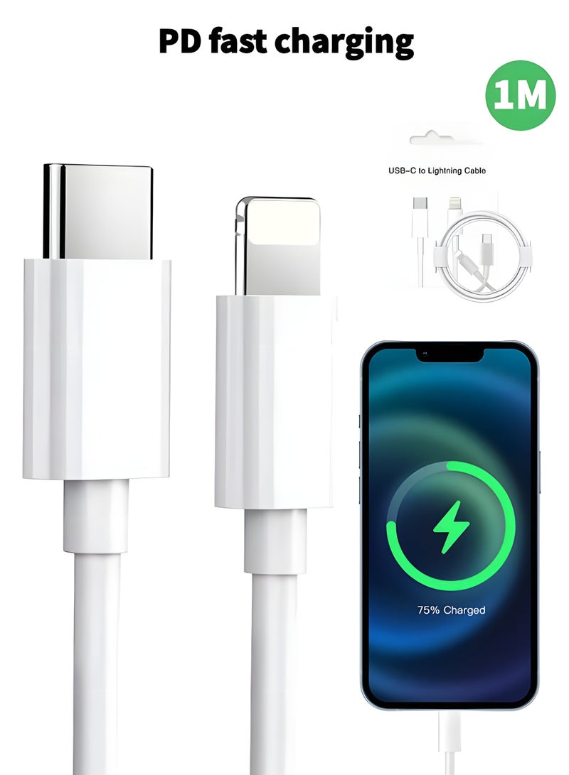 🚀كابل بيانات شحن سريع PD 20 وات (1 م)! كابل شحن Apple iPhone | USB-C إلى Lightning ⚡️نقل سريع للبيانات، متوافق مع iPhone 14/14 Pro/14 Plus/14 Pro Max/13/13 Pro/13 mini/13 Pro Max/12 Pro Max/12 Pro/12 mini/SE/11/11 Pro/11 Pro Max/XS/iPhone XS Max/iPhone/XR - Image 1