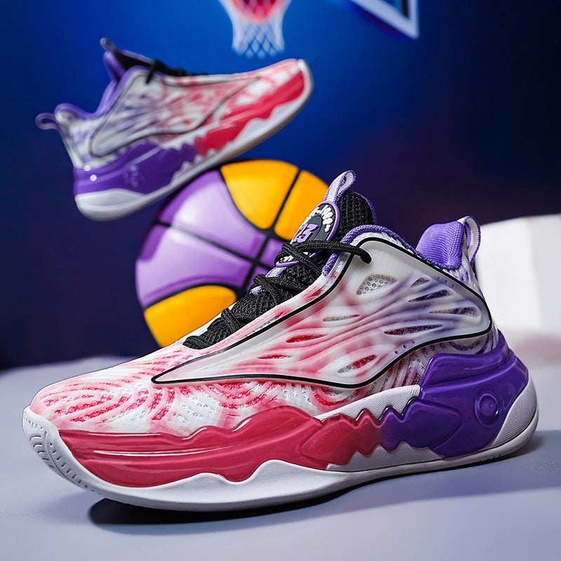 Basketball Shoes Male Students Group Training Competition Shoes Trendy Street Luminous Practical Sneakers Inner Line Sneaker - Image 1