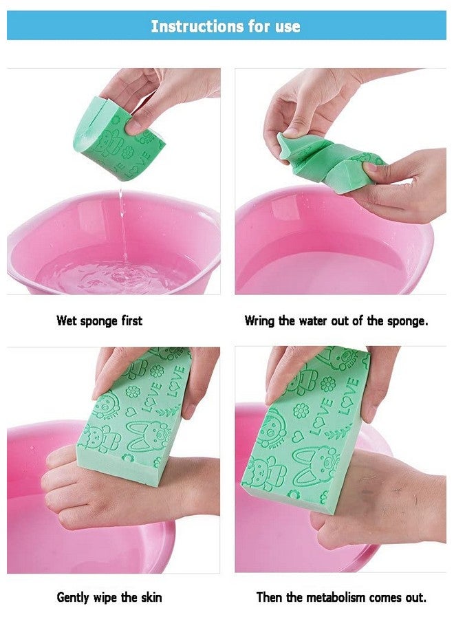 NGEL Soft Exfoliating Sponge, Dead Skin Remover Sponge For Body, Face Scrubber for Women and Men, Bath Sponge For Shower(Multicolor)-Pack Of 1 - Image 4