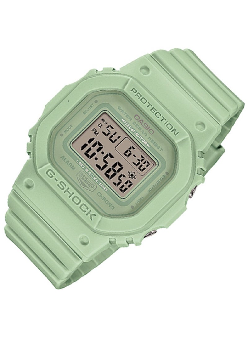 كاسيو ساعة كاسيو للنساء جي شوك، تصميم رقمي أنحف وصغير الحجم، مينا شفاف، سوار من الراتنج GMD-S5600BA-3DR - Image 2