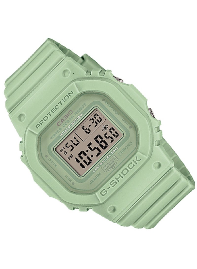 كاسيو ساعة كاسيو للنساء جي شوك، تصميم رقمي أنحف وصغير الحجم، مينا شفاف، سوار من الراتنج GMD-S5600BA-3DR - Image 3