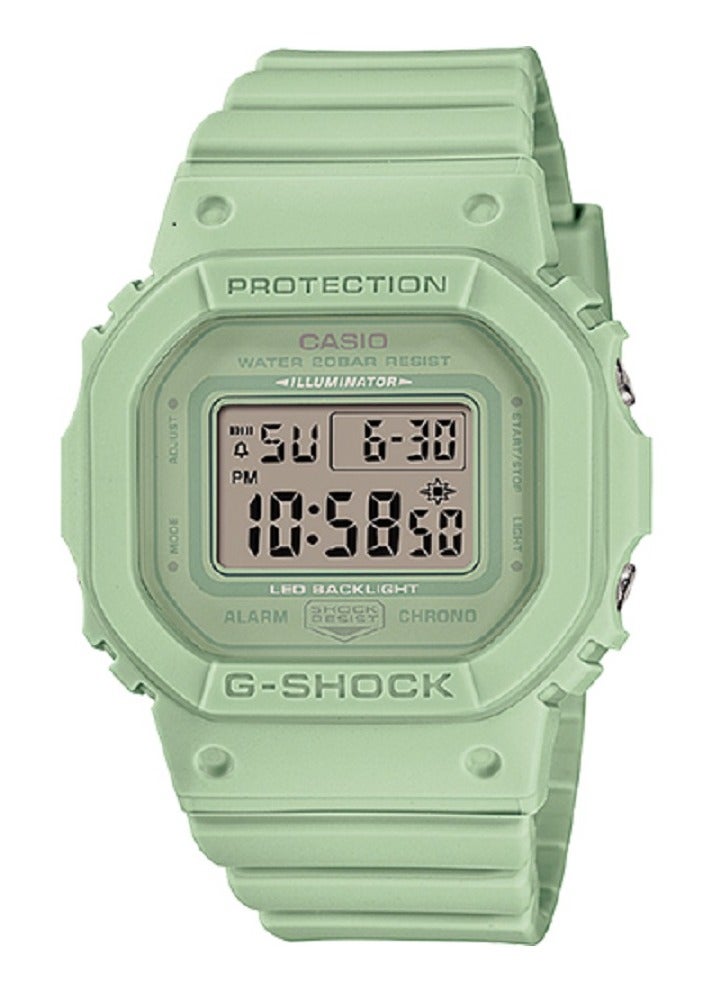 كاسيو ساعة كاسيو للنساء جي شوك، تصميم رقمي أنحف وصغير الحجم، مينا شفاف، سوار من الراتنج GMD-S5600BA-3DR - Image 1