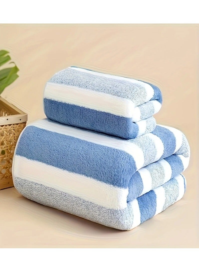 MASIA Set of 2 Luxury Bath Towels - Ultra Soft, Highly Absorbent, Quick Drying - 140x70 cm and 35x70 cm - Large Cotton Towels - bath towels, shower towels, cotton bath towels, ultra-absorbent bath towels, large bath towels, soft bath towels, quick-drying bath towels, bath towel set, bathroom accessories, bathroom essentials. 
