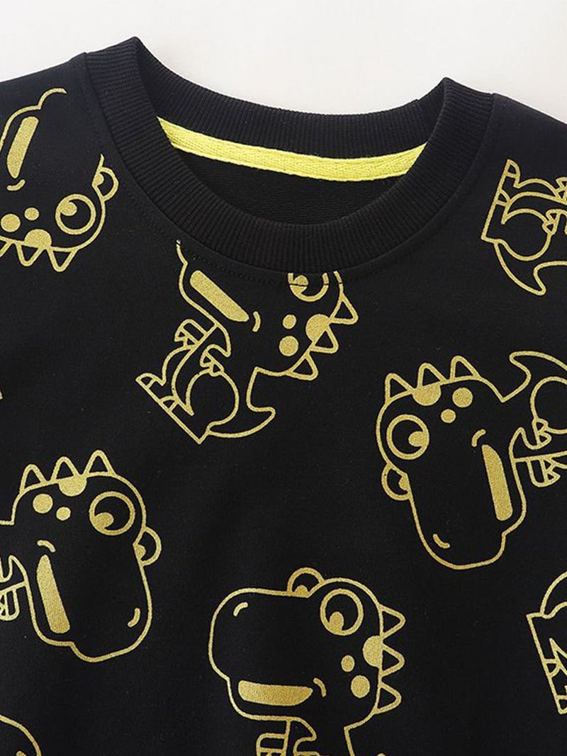 YUNIQEE Black Graphic Print Sweatshirt - Image 3