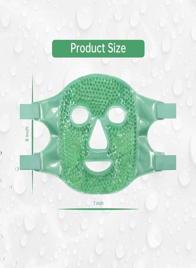 Swejos Face Ice Gel Pack with Wrap-Reusable Hot Cold Compress for Skin Care, Puffiness Eyes, Swollen Face, Cold Face Mask Gel Pack Pain Relief for Migraines, Inflammation,Headaches, Stress*Green - Image 4