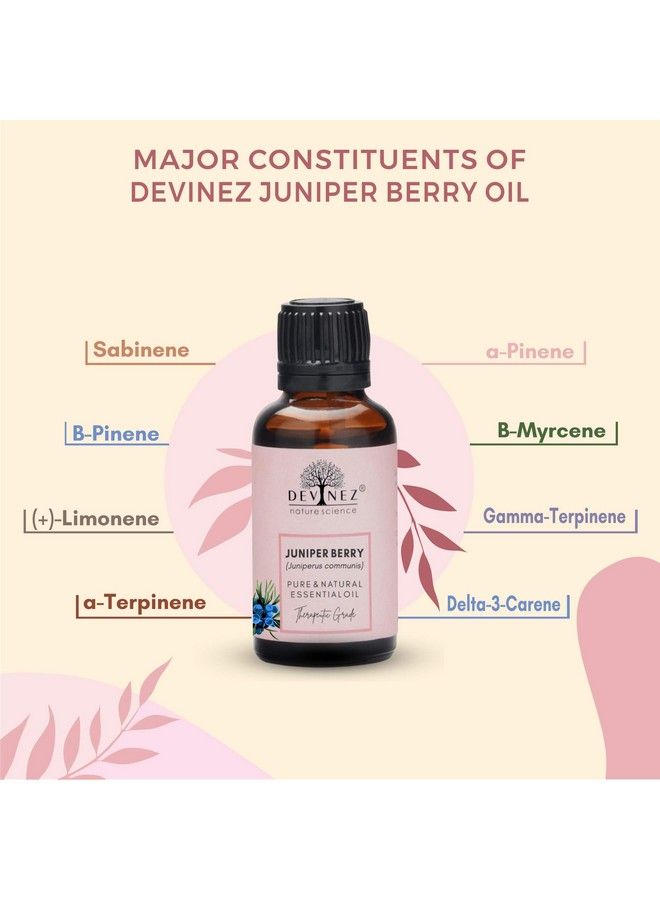 Devinez Juniper Berry Essential Oil 50Ml Pure Natural Undiluted & Therapeutic Grade For Skin Care Scars Acne Anti Aging Natural Skin Toner Natural Antiseptic Improves Hair And Scalp Health - Image 5