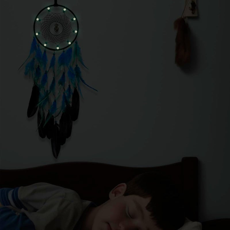Awlee Dream Catchers Luminous Dream Catcher for Boys Girls Kids Bedroom Handmade Feather Decor Wall Hanging Gift - Image 4