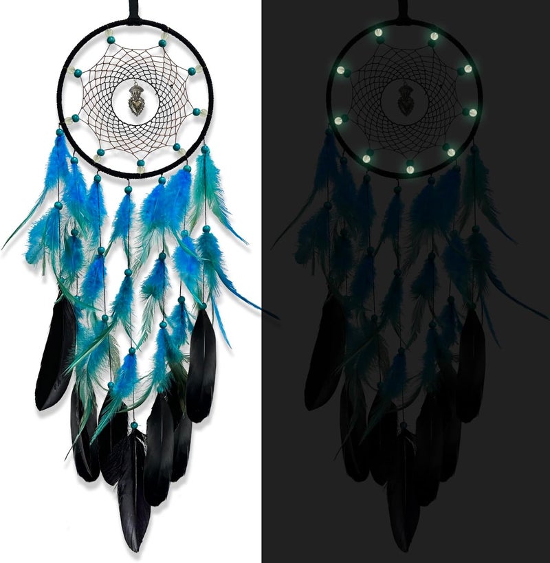 Awlee Dream Catchers Luminous Dream Catcher for Boys Girls Kids Bedroom Handmade Feather Decor Wall Hanging Gift - Image 1