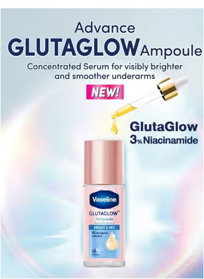 Vaseline Glutaglow Bright & Dry Ampoule Serum Deodorant - 45ml - Image 2