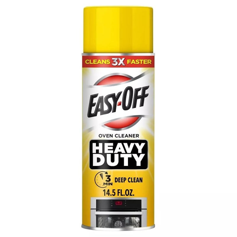 Easy Off Heavy Duty Oven Cleaner, Destroys Tough Burnt on Food and Grease, Lemon Scent, 14.5 oz Can - Image 1