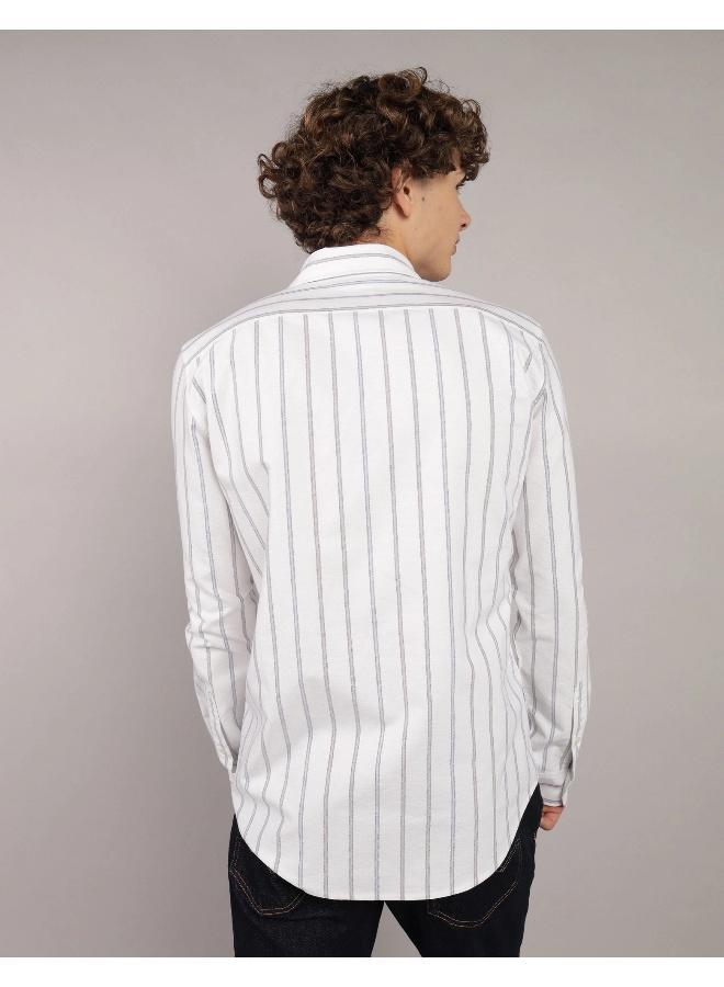 امريكان ايجل قميص أكسفورد بأزرار مخطط يومي - Image 4