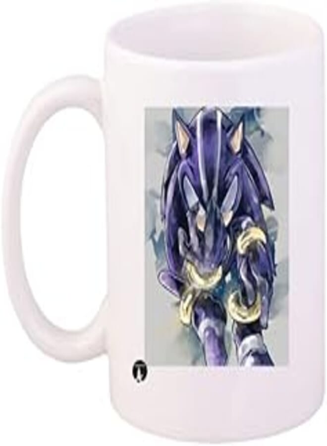 RYN PRINTED Design Game Sonic/Character Mug White Purple Standard Size