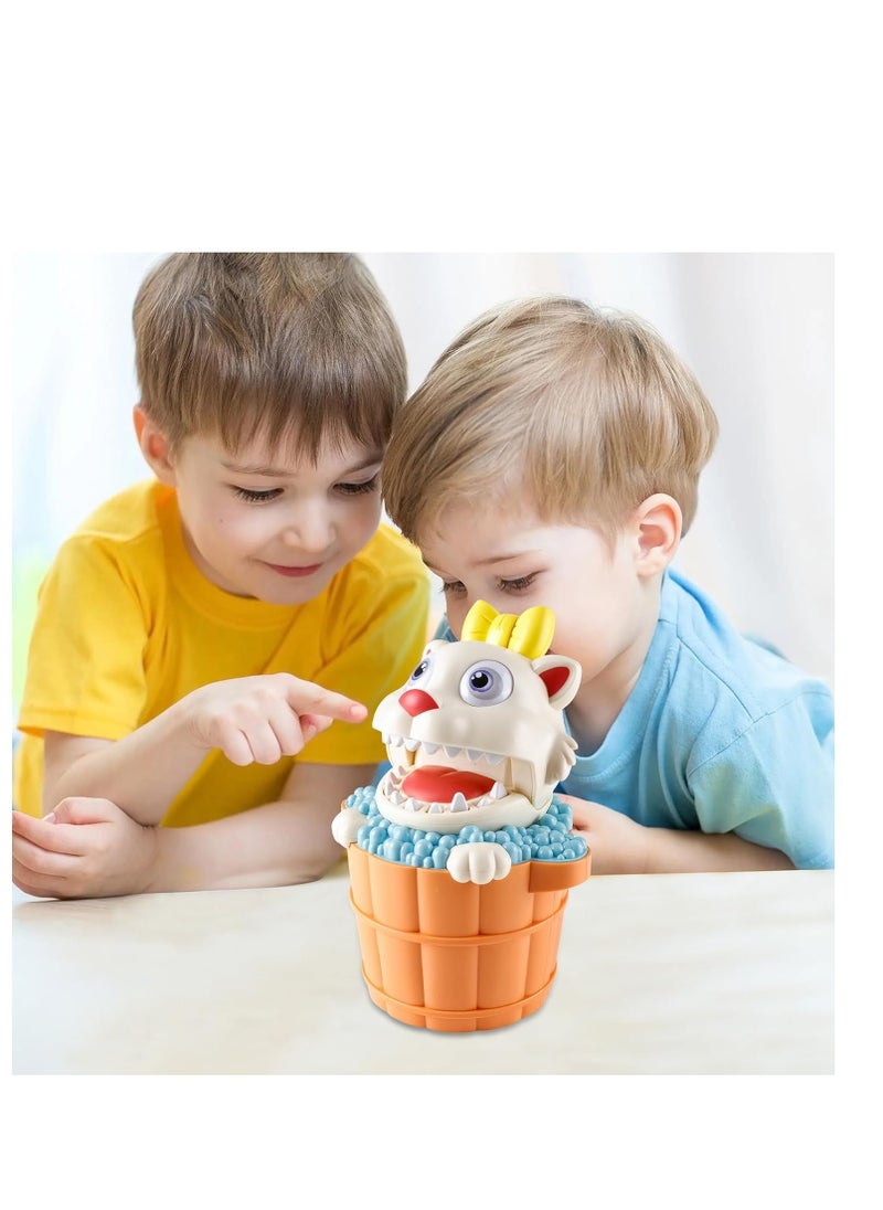 SYOSI - Teeth Dentist Game Cat Dentist Game Biting Finger Games Funny Dentist Toy Icebreaker Game with Teeth Dinosaur Cat Toy Travel Game for Kids Toddler Game - Image 1