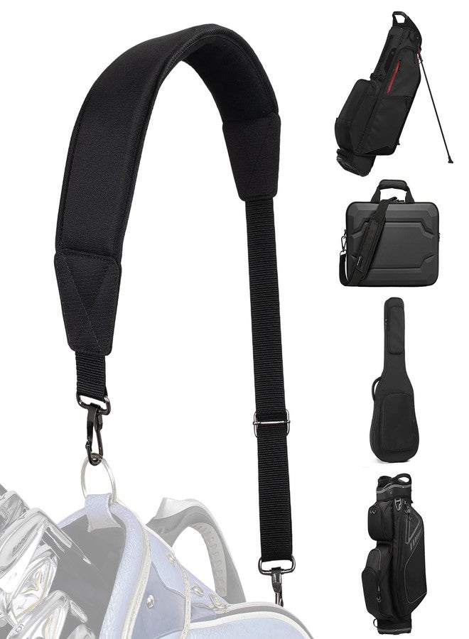 LZFAN Bag Shoulder Strap, Single Padded Adjustable Straps Universal Replacement(All in Black) - Image 1