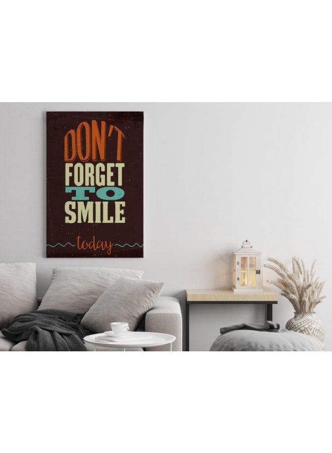 هوم جاليري ملصق فني مطبوع عليه صورة "لا تنسَ أن تبتسم اليوم" مقاس 120×80 - Image 5
