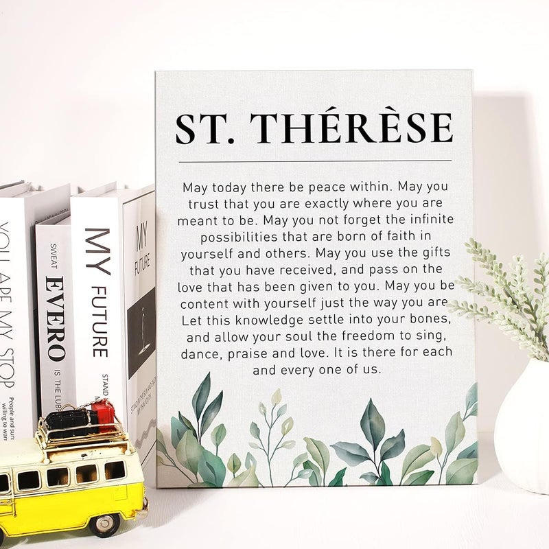 JerLoe St. Therese Inspirational Canvas Wall Art - Image 4