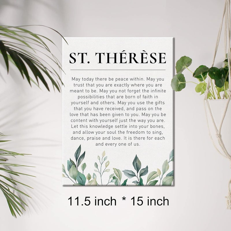 JerLoe St. Therese Inspirational Canvas Wall Art - Image 2