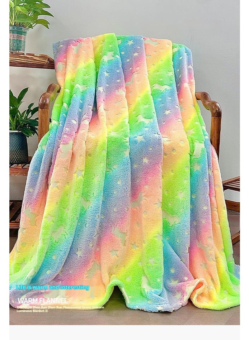 Bluejw Glow in The Dark Blanket Personalized Blanket For Kids,50x60inch Throw Blankets Super Cozy Plush Soft Fleece Blanket for Girls Boys Birthday Gifts - Image 2