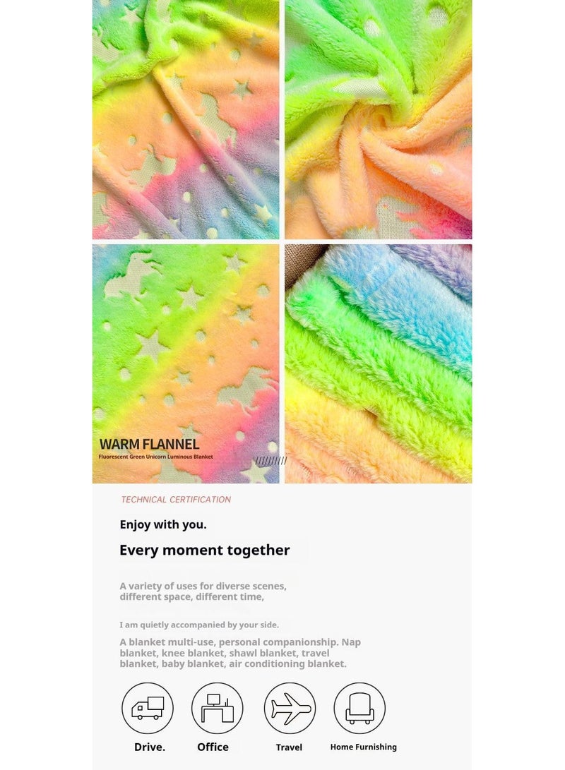 Bluejw Glow in The Dark Blanket Personalized Blanket For Kids,50x60inch Throw Blankets Super Cozy Plush Soft Fleece Blanket for Girls Boys Birthday Gifts - Image 3