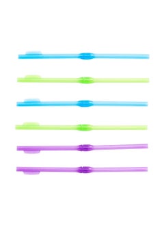 sistema Sistema Reusable Drinking Straws, made with durable plastic, smart split straws for convenient storage, Dishwasher safe and Phthlate & BPA Free, 6 Pcs , Made In New Zealand  - Image 3