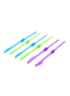 sistema Sistema Reusable Drinking Straws, made with durable plastic, smart split straws for convenient storage, Dishwasher safe and Phthlate & BPA Free, 6 Pcs , Made In New Zealand  - Image 2