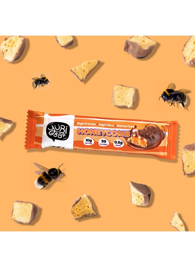 Yubi Bar Vegan Honeycomb Protein Bars – 12 x 35 g (Total 420 g) – 99 Calories, High Protein & Fibre, Low Sugar, Gluten & Dairy-Free Snack, Made in UK - Image 2