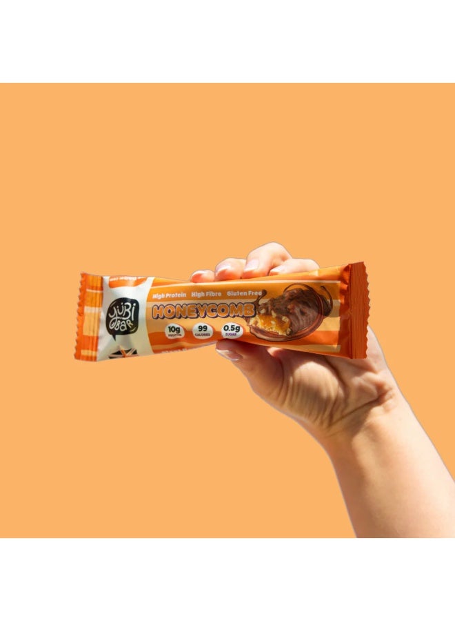 Yubi Bar Vegan Honeycomb Protein Bars – 12 x 35 g (Total 420 g) – 99 Calories, High Protein & Fibre, Low Sugar, Gluten & Dairy-Free Snack, Made in UK - Image 4