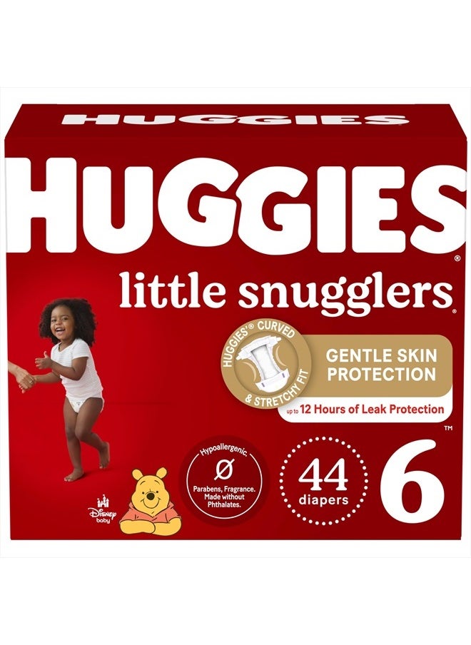 Huggies - Huggies Size 6 Diapers, Little Snugglers Baby Diapers, Size 6 (35+ lbs), 44 Count - Image 1