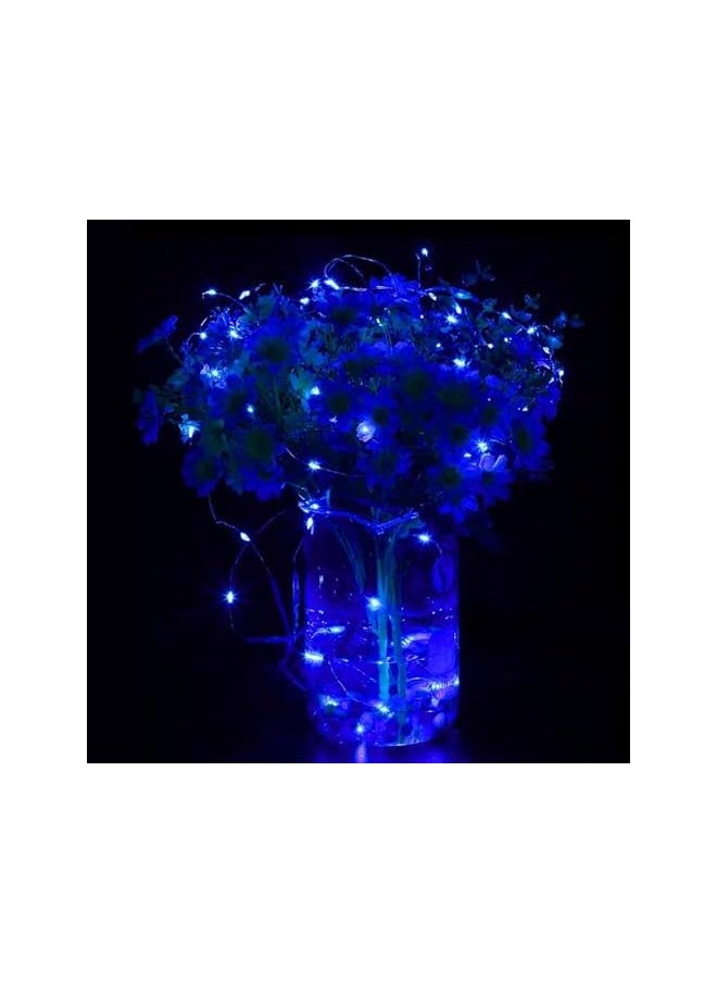 The Bros Fairy Lights Battery Operated String Lights 12 Pack 7 Feet 20 Led Waterproof Christmas Lights Silver Wire Firefly Starry Moon Lights for Bedroom DIY Party Wedding Patio Christmas (Blue)  - Image 5
