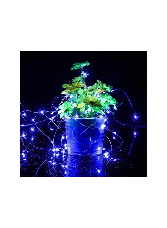 The Bros Fairy Lights Battery Operated String Lights 12 Pack 7 Feet 20 Led Waterproof Christmas Lights Silver Wire Firefly Starry Moon Lights for Bedroom DIY Party Wedding Patio Christmas (Blue)  - Image 4