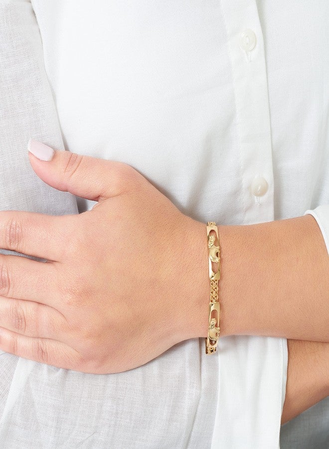 Barzel 18K Gold Plated Elephant Bracelet For Women Elephant Jewelry (Gold BR158) - Image 4