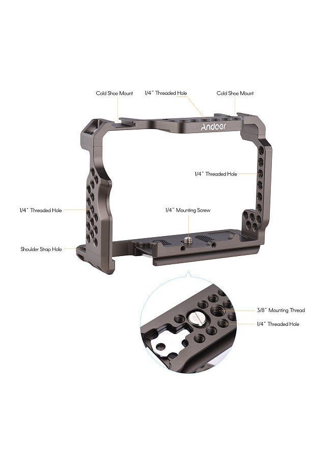 ANDOER - Andoer Aluminum Alloy Camera Cage Video Rig Replacement for Sony A7R III/ A7 II/ A7III - Image 1