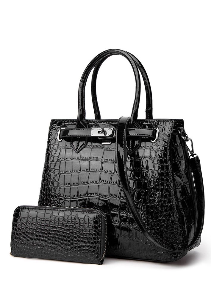 MARTINI Crocodile patterned patent leather women's bag 
