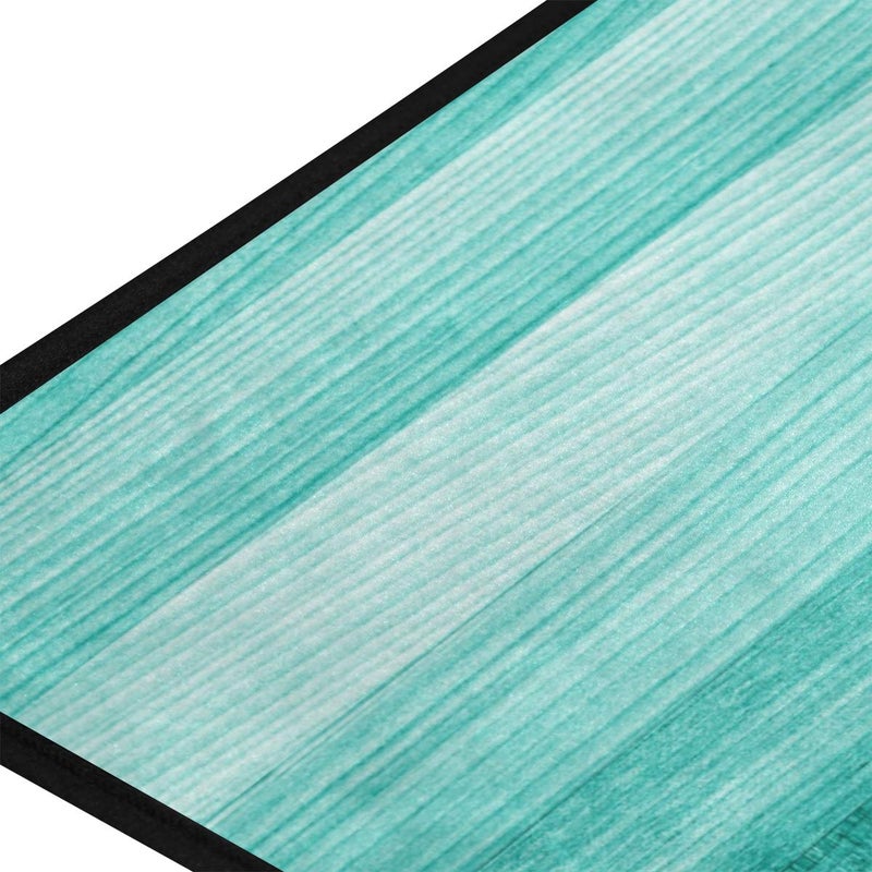senya Kitchen Rugs Teal Turquoise Green Wood Design Non-Slip Soft Kitchen Mats Bath Rug Runner Doormats Carpet for Home Decor  39"" X 20"" - Image 4