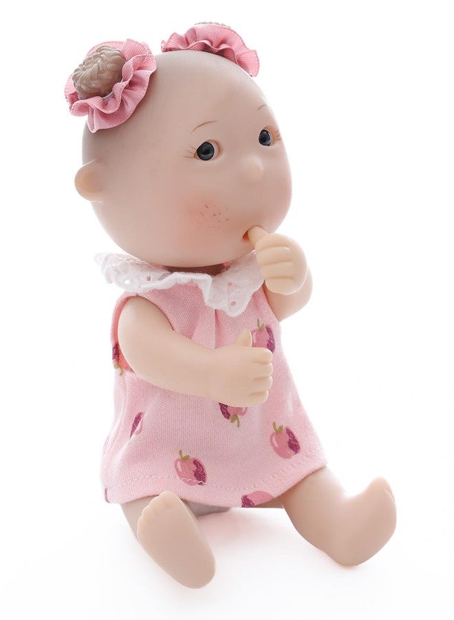 Cloveray Mini Baby Doll, 7 Inch Mini Baby Doll with 5 Movable Joints, Thumb-Sucking Pose, Full Body Vinyl Doll for Play, Display, and Collection, Gifts for Boys and Girls, Collectors, Ages 3+ (Pink) - Image 5