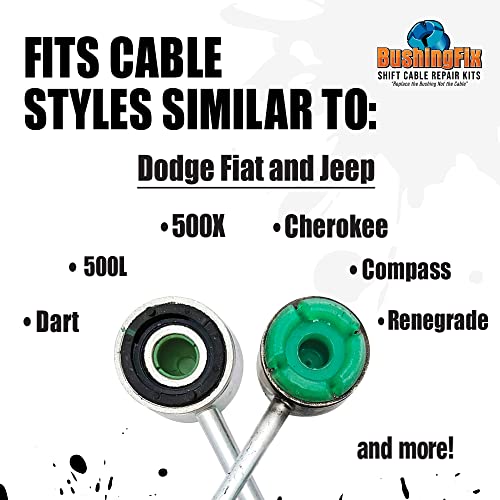 BushingFix.com BushingFix DA1KIT Manual Transmission Shift Tensioner Rod Bushing Repair Kit, Shifter Cable Bushing Fits Select Fiat, Jeep, and Dodge Models, Manual Transmission Shift Cable Replacement Bushing - Image 5