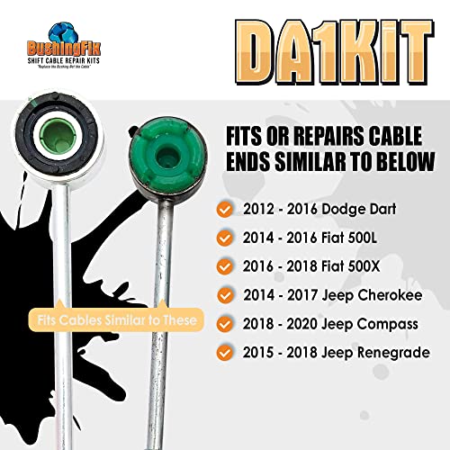 BushingFix.com BushingFix DA1KIT Manual Transmission Shift Tensioner Rod Bushing Repair Kit, Shifter Cable Bushing Fits Select Fiat, Jeep, and Dodge Models, Manual Transmission Shift Cable Replacement Bushing - Image 4